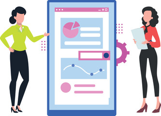 The girls are working on graph analytics.