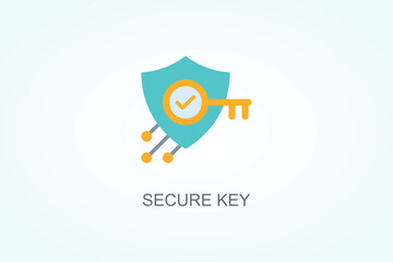Secure Key Vector  Or Logo Sign Symbol Illustration
