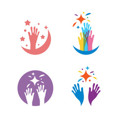 Fototapeta premium Hand and star vector