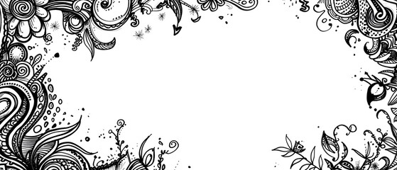 Decorative Doodle Border Design for Employee Appreciation Day Across the World