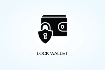 Lock Wallet Vector  Or Logo Sign Symbol Illustration
