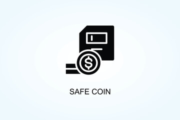 Safe Coin Vector  Or Logo Sign Symbol Illustration