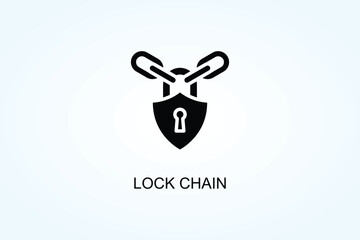 Lock Chain Vector  Or Logo Sign Symbol Illustration