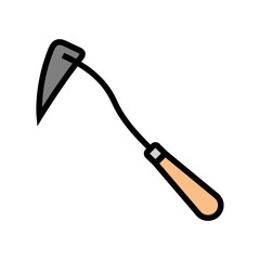 hoe urban gardening color icon vector. hoe urban gardening sign. isolated symbol illustration
