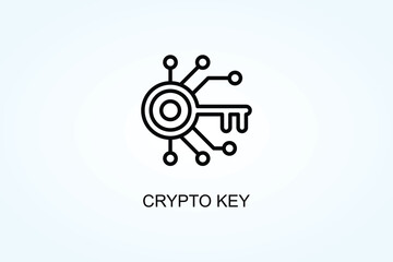 Crypto Key Vector  Or Logo Sign Symbol Illustration