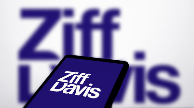 Dhaka, Bangladesh- 26 May 2024: Ziff Davis logo is displayed on smartphone.