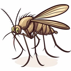 Dead mosquito cartoon caricature
