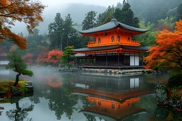 Kyoto Japan Travel Destination. Tour Tourism,
Exquisite cherry blossoms framing a traditional Japanese pagoda Iconic
