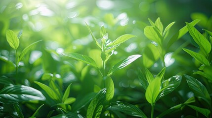 commercial photo, close-up, garden plants, bottom view, soft light