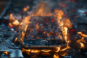 Mobile Phone Catches Fire Whilst Charging,
Smartphone burning photography UHD wallpaper
