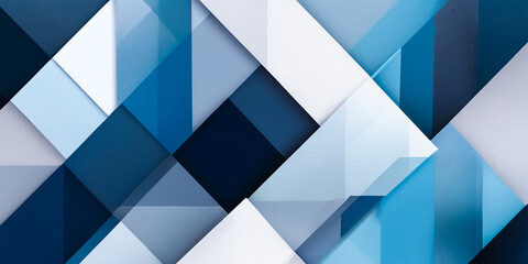 Obraz premium Modern geometric abstract shapes in various shades of blue and gray background