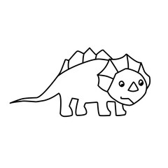 Dinosaurs thin line vector icon