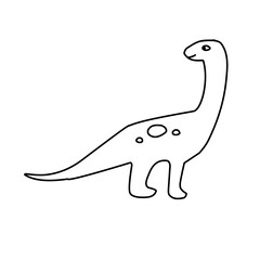 Dinosaurs thin line vector icon