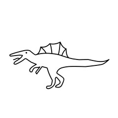 Dinosaurs thin line vector icon