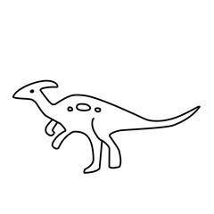 Dinosaurs thin line vector icon