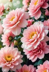 Obraz premium A backdrop of soft pink flowers perfect for a wedding or a romantic Valentine's Day 
