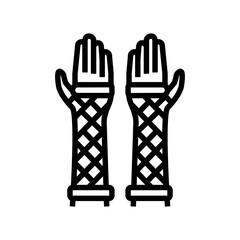 fishnet goth subculture line icon vector. fishnet goth subculture sign. isolated contour symbol black illustration