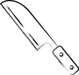 筆書き単品アイコン　包丁