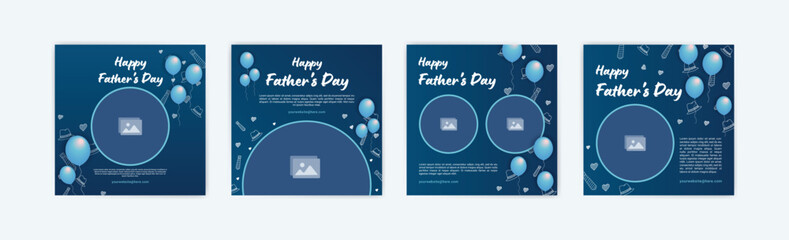 Happy Father's Day. Banner vector for social media ads, web ads, business messages, discount flyers and big sale banners.