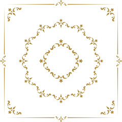 アンティーク/ビンテージ/クラシック/星/コーナー/フレーム/ゴールド/イラスト/素材/セット
