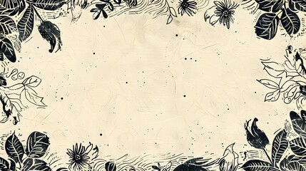 Doodle Page Print Border Design with Blank Space for Memorial Day Message Background