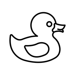 Duck icon. animal sign color editable