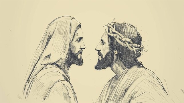 Biblical Illustration of Jesus' Teaching on Loving One's Enemies, Ideal for article