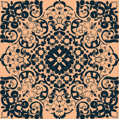 2d vector illustration colorful vintage Seamless hi res Portuguese tiles abstract Artwork
