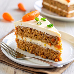 piece of cake with carrot