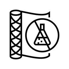 non toxic material sustainable fashion line icon vector. non toxic material sustainable fashion sign. isolated contour symbol black illustration