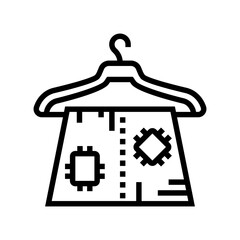 upcycled fashion sustainable line icon vector. upcycled fashion sustainable sign. isolated contour symbol black illustration