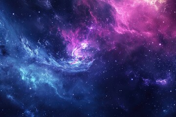 Fototapeta premium Vibrant colors swirling in the astronomy galaxy