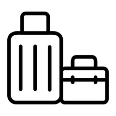 black suitcase isolated on white