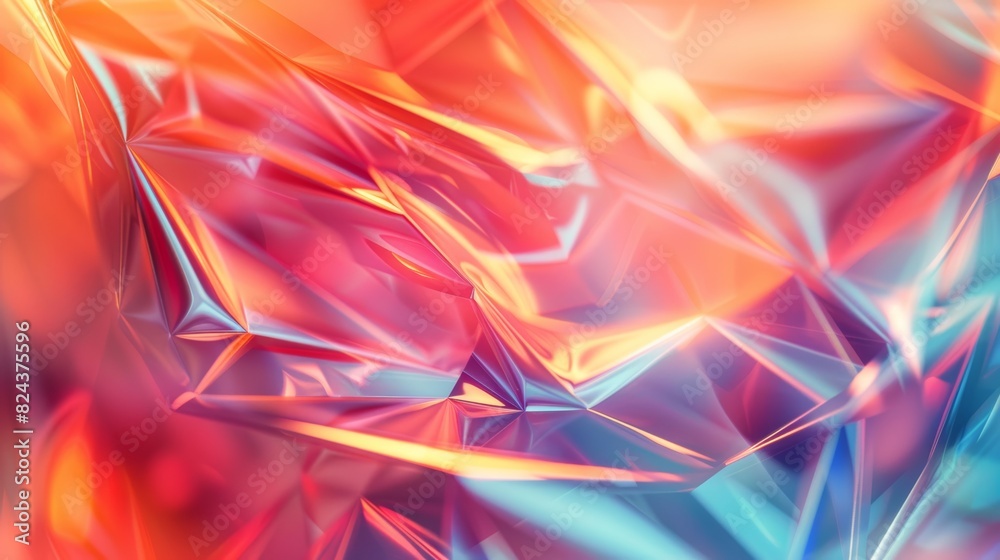 Leinwandbilder geometric abstract bokeh with sharp lines,