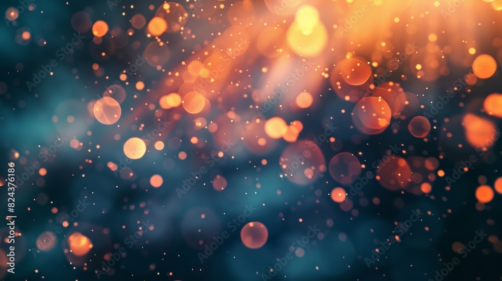 Aufkleber Surreal abstract bokeh with floating objects,