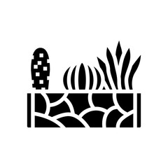 succulents urban gardening glyph icon vector. succulents urban gardening sign. isolated symbol illustration
