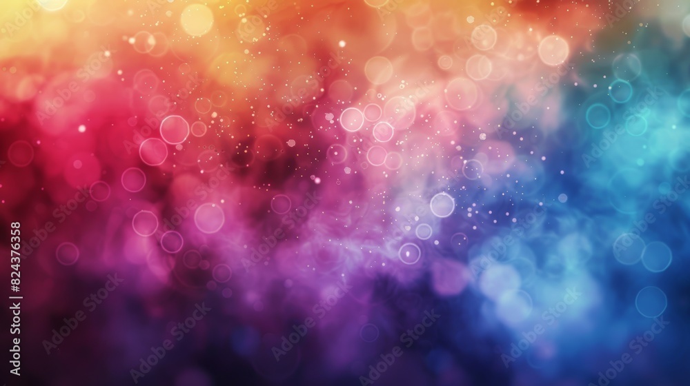 Poster watercolor abstract bokeh with flowing textures,