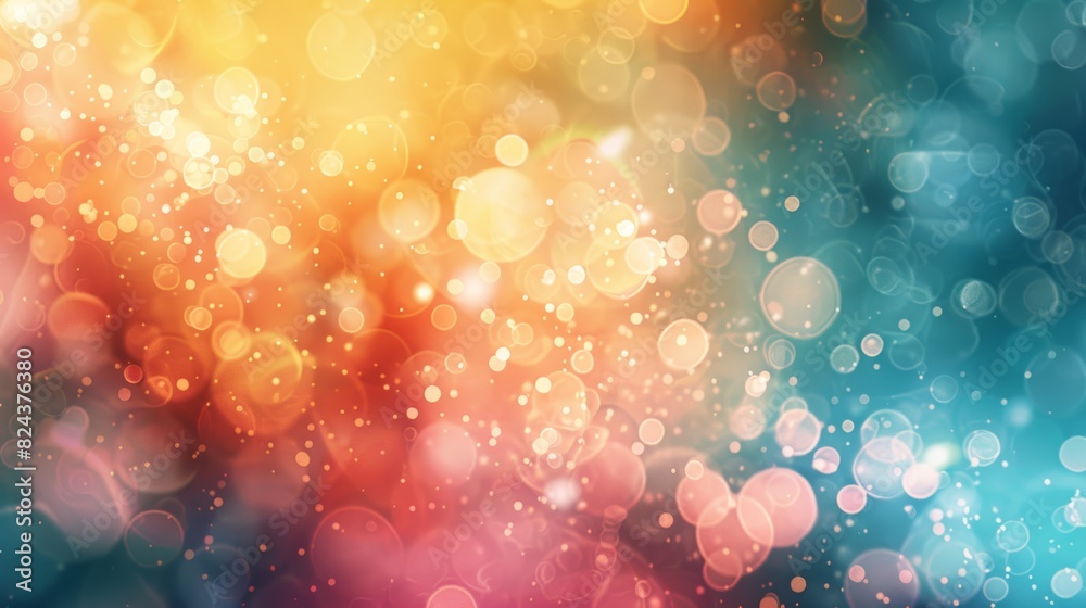 Poster watercolor abstract bokeh with flowing textures,