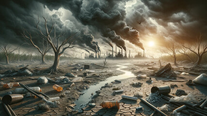 A world ruined by environmental destruction