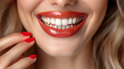 Naklejka premium close up portrait of woman with lips