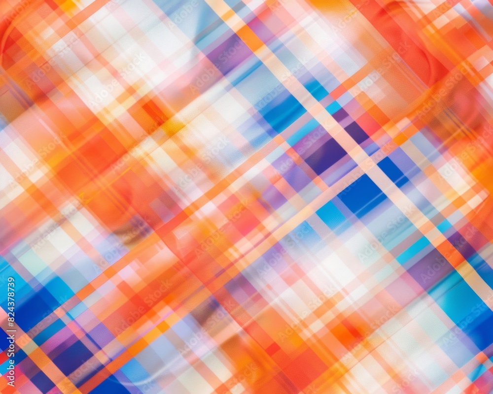 Poster vibrant tartan plaid fabric design on colorful background illustrating traditional patterns in moder