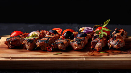 barbecue with vegetables
