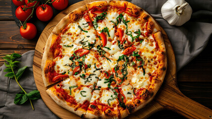 pizza with tomatoes