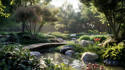 Fototapeta premium waterfall in the park