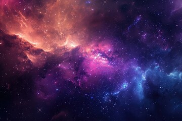 Fototapeta premium Cosmic panorama filled with vibrant colors