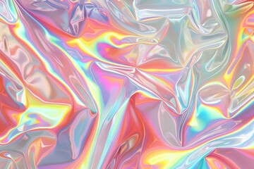Obraz premium Vibrant Holographic Texture Waves Flowing Artistry