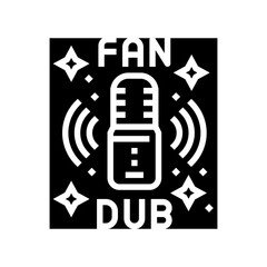 fandubs otaku glyph icon vector. fandubs otaku sign. isolated symbol illustration