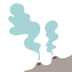 海底から噴出する蒸気