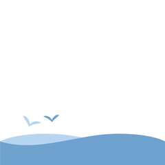 カモメと海