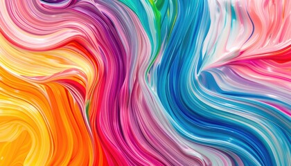 Swirls of colorful paint blend symmetrically, creating a vibrant and captivating background for your message.